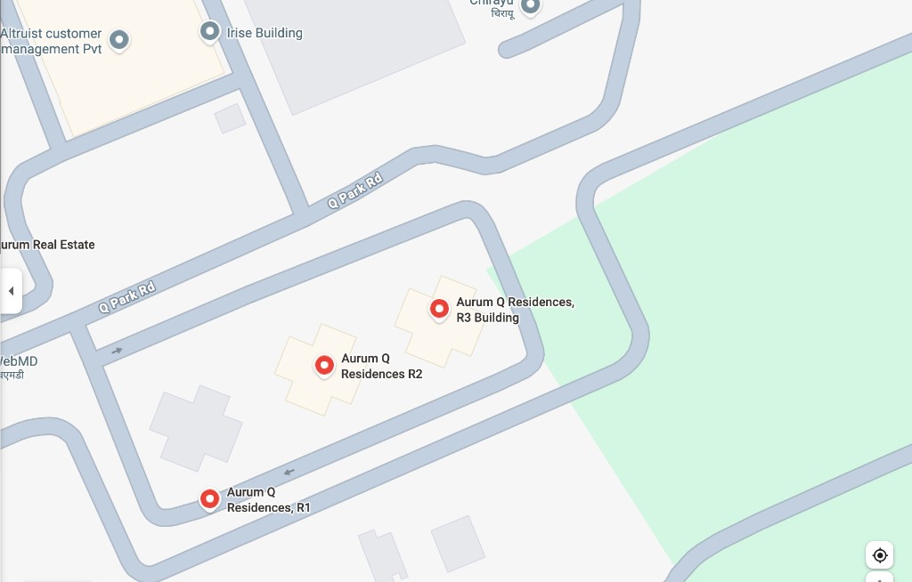 Map — Aurum Q Parc Residences, Ghansoli, Navi Mumbai. Opens Google Maps when clicked.